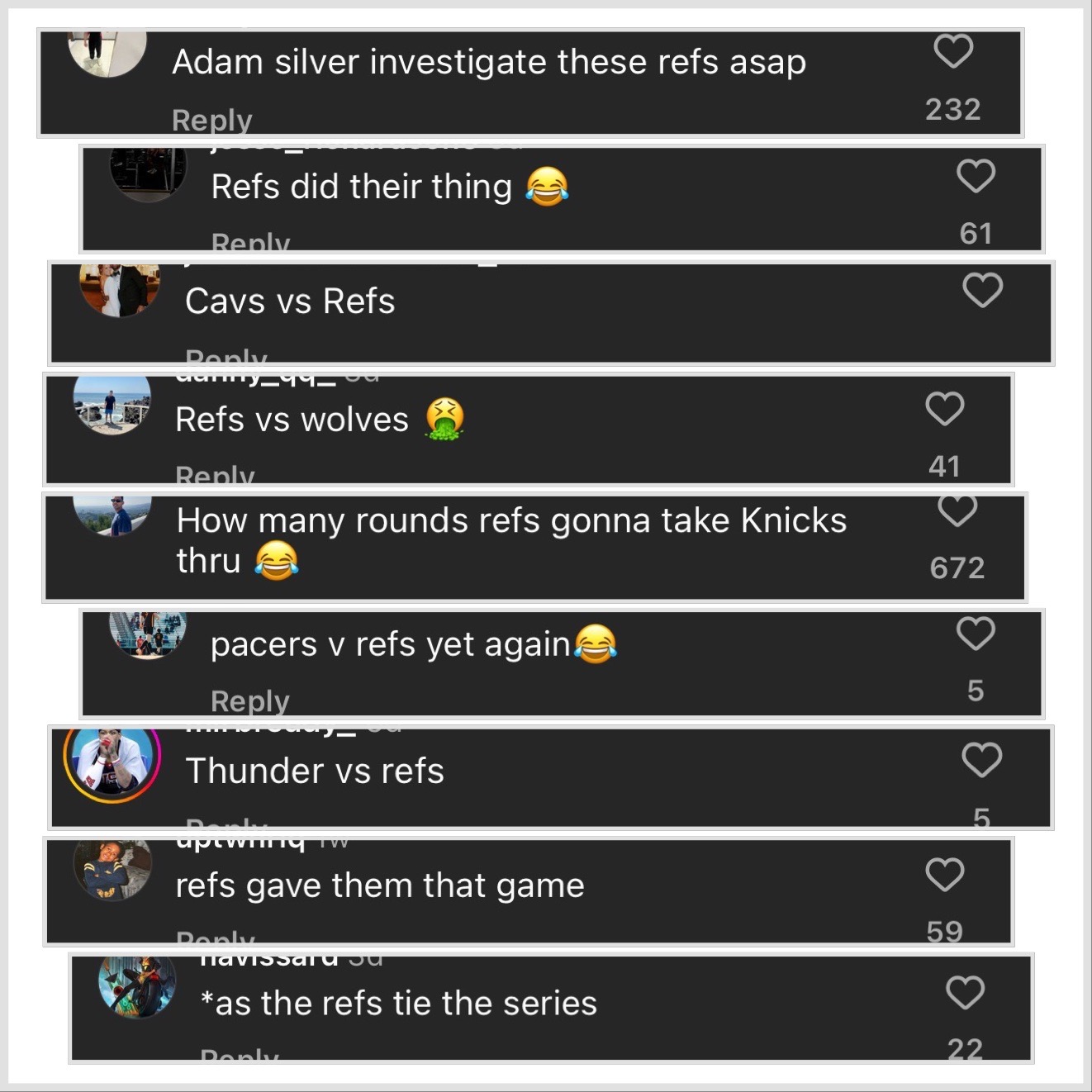 The Typical Instagram Comment Section After a Close Game